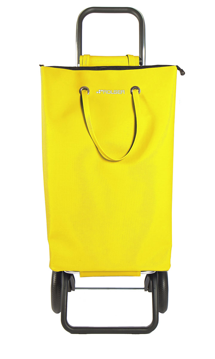 Сумка хозяйственная Rolser, на колесиках, цвет: amarillo, 50 лSUP001 amarillo Сумка хозяйственная Rolser, на колесиках, цвет: amarillo, 50 лSUP001 amarilloАлюминиевая тележка для покупок с 2 колесами, диаметр колес 16,5 см. Можно использовать как ручную кладь в самолете и носить отдельно от рамы, есть внутренний карман, сумка закрывается на молнию. Легкое крепление к раме на липучке. 2 типа сложение: двойное сложение рамы и передней подставки, занимает минимальное место в сложенном виде при хранении при хранении, имеет специальное устройство для прикрепления к тележке супермаркета. Объем сумки 50 л, с застёгнутой молнией,каркас алюминий, колеса резина EVA, ткань полиэстер, влагоустойчивая. Тележка складывается. Рекомендованная нагрузка 25 кг, чистка ручная или химчистка.