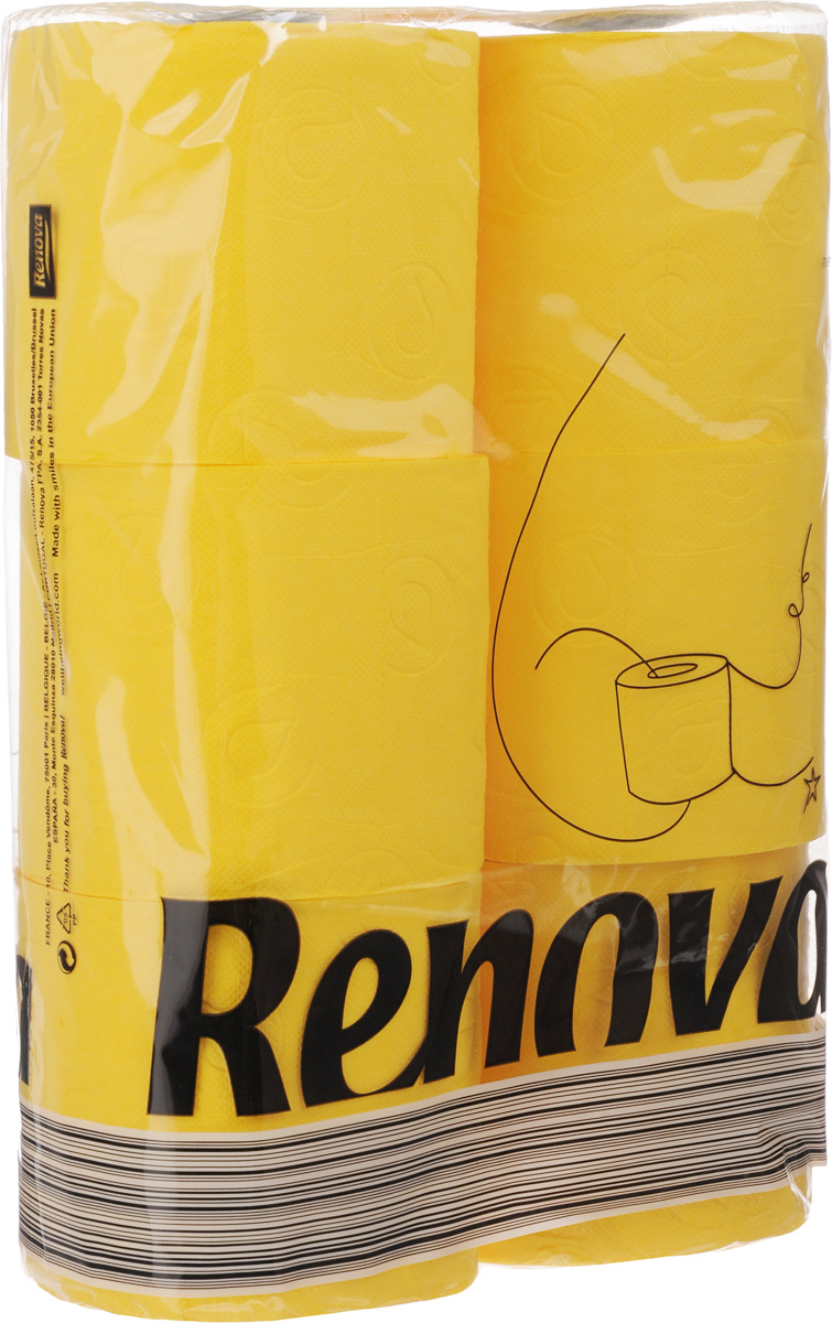 Туалетная бумага Renova Color, трехслойная, ароматизированная, цвет: желтый, 6 рулонов13475 Туалетная бумага Renova Color, трехслойная, ароматизированная, цвет: желтый, 6 рулонов13475Туалетная бумага Renova Color изготовлена по новейшей технологии из 100% ароматизированной целлюлозы с лосьоном, благодаря чему она имеет тонкий аромат, очень мягкая, нежная, но в тоже время прочная. Перфорация надежно скрепляет слои бумаги. Туалетная бумага Renova Color сочетает в себе простоту и оригинальность. Состав: 100% ароматизированная целлюлоза. Количество листов: 140 шт. Количество слоев: 3. Размер листа: 11,5 х 9,7 см. Количество рулонов: 6 шт.