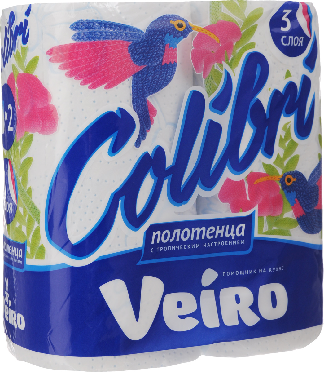 Полотенца бумажные Veiro Colibri, трехслойные, 2 рулона8П32 Полотенца бумажные Veiro Colibri, трехслойные, 2 рулона8П32Трехслойные бумажные полотенца Veiro Colibri, выполненные из 100% целлюлозы, подарят превосходный комфорт и ощущение чистоты и свежести. Изделия просты в использовании, их нужно просто утилизировать после применения. Специальное тиснение улучшает способность материала впитывать влагу, что позволяет полотенцам еще лучше справляться со своей работой. Салфетки отрываются по специальной перфорации. Полотенца Veiro Colibri прекрасно подойдут для использования на вашей кухне. Количество рулонов: 2 шт. Количество листов: 50 шт. Количество слоев: 3. Длина рулона: 12,5 м. Размер листа: 22 х 25 см.