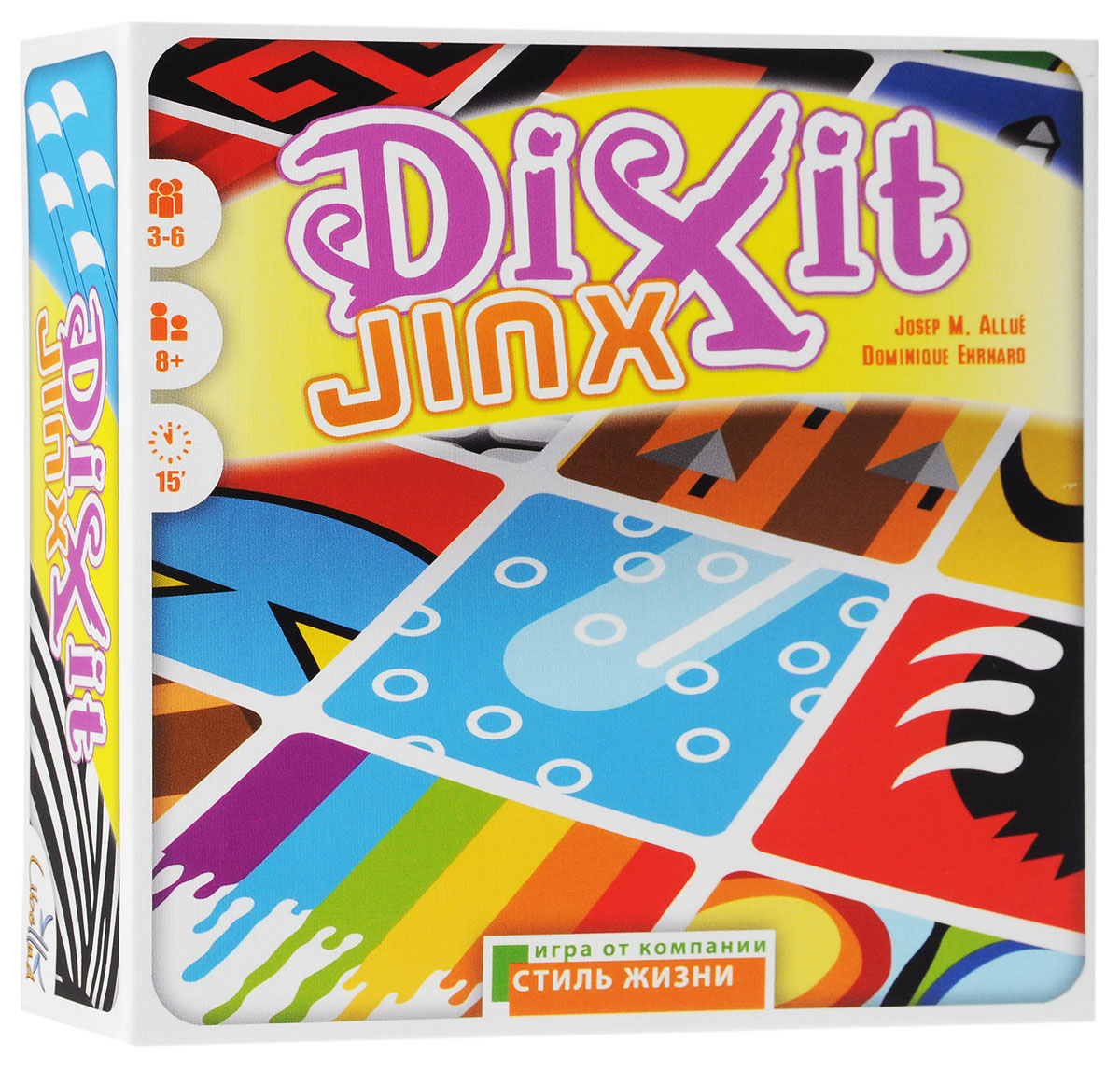 Стиль Жизни Настольная игра Dixit JinxУТ000002043 Стиль Жизни Настольная игра Dixit JinxУТ000002043Настольная игра Стиль Жизни Dixit Jinx - это теперь ещё и состязание на скорость! То есть, как и в традиционном Dixit, участникам предстоит угадывать ассоциации, но теперь это нужно делать быстрее своих соперников. Добавьте к этому абстрактные иллюстрации и чрезвычайно компактные размеры - и вы получите отличный вариант для весёлого оживлённого досуга в компании друзей с воображением. Состав игры: 80 карт: 71 двусторонняя карта с картинками и 9 карт расположения, правила игры на русском языке.