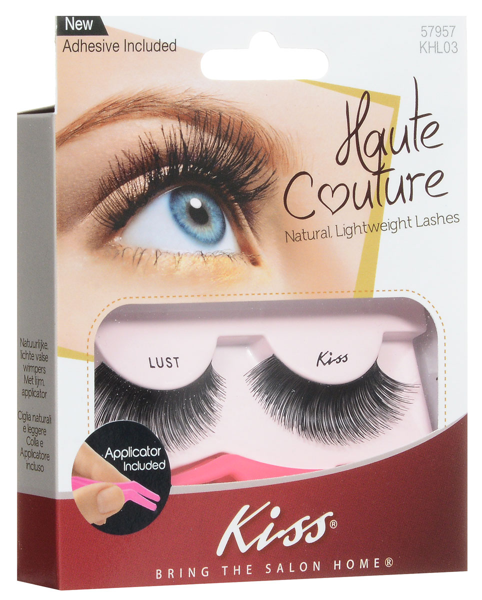 Kiss Haute Couture Накладные ресницы Single Lashes Lust KHL03GT12-014 Kiss Haute Couture Накладные ресницы Single Lashes Lust KHL03GT12-014Накладные ресницы Kiss Haute Couture Lust (KHL03) подходят для вечернего яркого макияжа, создают эффект выразительных больших глаз. Изготовлены вручную из натурального волоса, отличаются великолепным качеством и мягкостью, комфортны для глаз. Изогнутая форма пинцета удобна для крепления ресниц. Клей с содержанием алоэ обеспечивает гипоаллергенность. Протестировано и одобрено дерматологами. Можно использовать несколько раз. Снятие ресниц не требует дополнительных средств: просто приложите ватный диск с теплой водой и снимите ресницы. Состав набора: пара накладных ресниц, пинцет, клей.