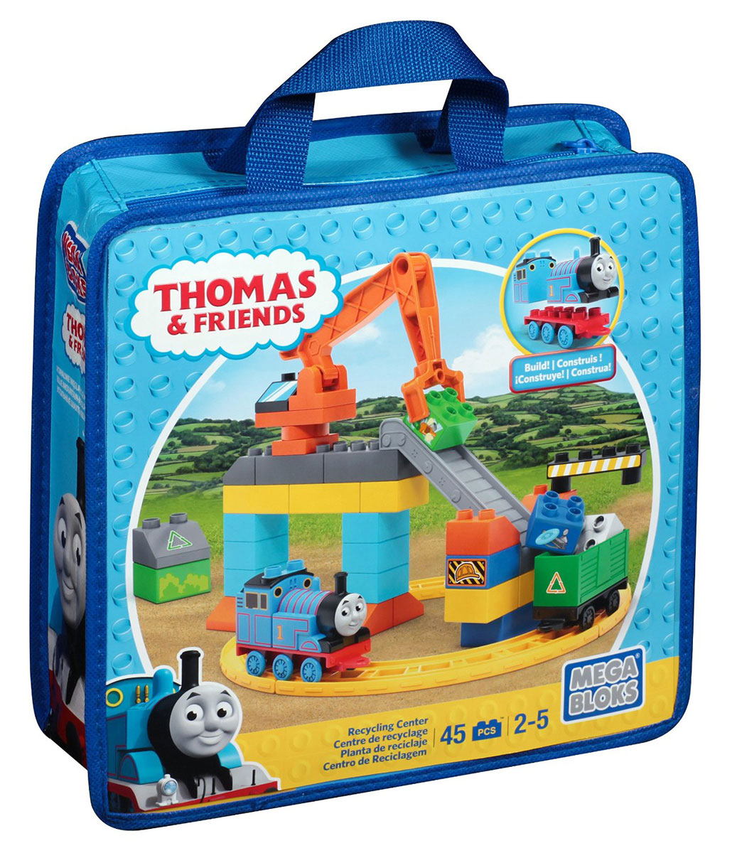 Mega Bloks Thomas & Friends Конструктор Центр переработкиCNJ11_DLC16 Mega Bloks Thomas & Friends Конструктор Центр переработкиCNJ11_DLC16Конструктор Mega Bloks Центр переработки - удивительный подарок для вашего ребенка! Конструкторы Mega Bloks - это новые горизонты творчества. Каждый из наборов - это завершенная конструкция, имеющая некий сюжет. Этот конструктор входит в серию наборов Thomas & Friends, созданных по одноименному мультфильму. Томас и его верная команда помогают жителям городка: привозят почту, чинят железнодорожные пути и возят пассажиров к пунктам назначения. Ваш малыш из 45 элементов конструктора сможет построить железную дорогу, которая ведет в центр переработки. Пустите паровозик по рельсам. Ваш малыш сможет двигать Томаса по рельсам в разные стороны. Все элементы конструктора совместимы с другими сборными паровозами из этой серии. Воссоздайте для своего маленького машиниста его любимые истории о приключениях паровозиков острова Содор или придумайте свою собственную. Рекомендовано детям от 2 лет до 5 лет. Конструктор поставляется в удобной сумке-чехле.