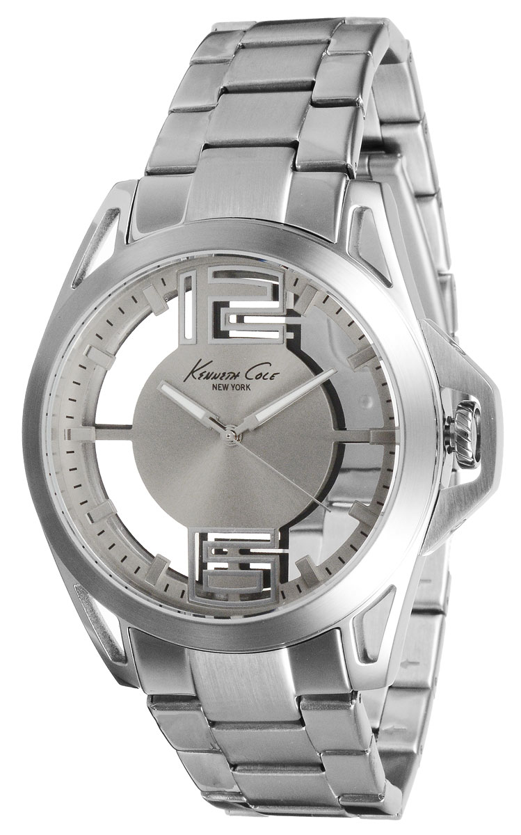 Часы мужские наручные Kenneth Cole, цвет: серебристый. 1002252910022529 Часы мужские наручные Kenneth Cole, цвет: серебристый. 1002252910022529Наручные мужские часы Kenneth Cole произведены из материалов самого высокого качества на базе новейших технологий. Они оснащены точным кварцевым механизмом. Корпус часов, выполненный из нержавеющей стали, защищен минеральным стеклом, а заводная головка оснащена защитой. Браслет из нержавеющей стали имеет застежку клипсу. Прозрачный циферблат оснащен цифрами, отметками, а также тремя стрелками - часовой, минутной и секундной. Часы укомплектованы в фирменную коробку с названием бренда.