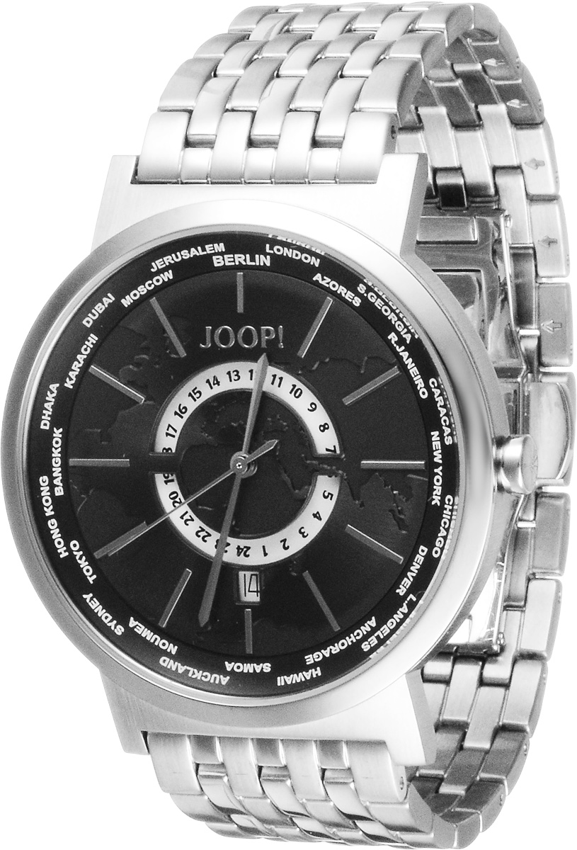 Часы мужские наручные JOOP!, цвет: серебристый. JP100222F01JP100222F01 Часы мужские наручные JOOP!, цвет: серебристый. JP100222F01JP100222F01Наручные мужские часы JOOP! произведены опытными специалистами из материалов самого высокого качества на базе новейших технологий. Часы оснащены точным кварцевым механизмом. Водонепроницаемый корпус часов изготовлен из нержавеющей стали и защищен минеральным стеклом. Стальной браслет имеет имеет удобную застежку клипсу. Часы имеют индикатор даты и второй часовой пояс. Изделие укомплектовано в фирменную коробку с названием бренда.