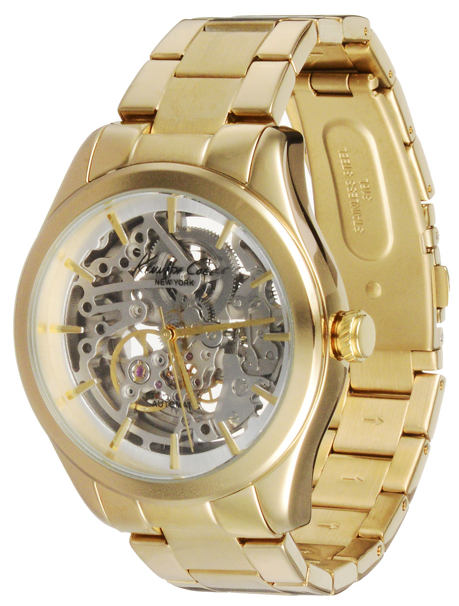 Часы женские наручные Kenneth Cole, цвет: золотистый. 1002592710025927 Часы женские наручные Kenneth Cole, цвет: золотистый. 1002592710025927Наручные женские часы Kenneth Cole произведены из материалов самого высокого качества на базе новейших технологий. Они оснащены точным кварцевым механизмом. Корпус часов, выполненный из нержавеющей стали, защищен минеральным стеклом. Браслет из нержавеющей стали застегивается с помощью специальной застежки клипсы. Прозрачный циферблат с видимым глазу механизмом оснащен отметками, а также тремя стрелками - часовой, минутной и секундной. Часы укомплектованы в фирменную коробку с названием бренда.