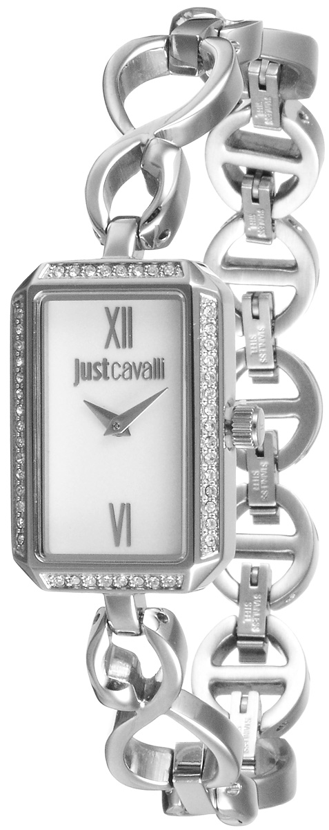 Часы женские наручные Just Cavalli, цвет: серебристый. R7253150504R7253150504 Часы женские наручные Just Cavalli, цвет: серебристый. R7253150504R7253150504Наручные часы Just Cavalli созданы для современных девушек, которые не желают потерять свою индивидуальность в городской суете. Корпус, выполненный из нержавеющей стали, инкрустирован стразами и защищен минеральным стеклом. Стальной браслет имеет имеет складной замок. Изделие оснащено 5 съемными звеньями, благодаря которым, браслет можно регулировать под нужный обхват запястья. Циферблат прямоугольной формы оснащен римскими цифрами, а также имеет две стрелки - часовую и минутную. Изделие укомплектовано в фирменный футляр с названием бренда. Стильные часы подчеркнут изящество женской руки и отменное чувство стиля их обладательницы.