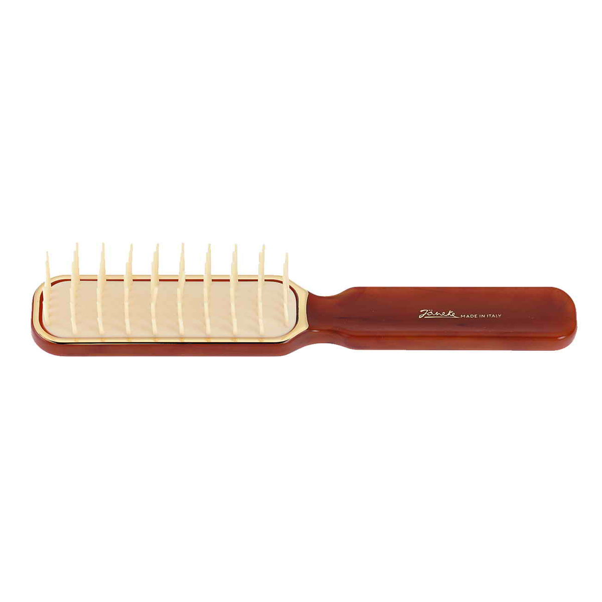 Janeke Щетка массажная, SP06 DBL.555470 Janeke Щетка массажная, SP06 DBL.555470Марка Janeke – мировой лидер по производству расчесок, щеток, маникюрных принадлежностей, зеркал и косметичек. Марка Janeke, основанная в 1830 году, вот уже почти 180 лет поддерживает непревзойденное качество своей продукции, сочетая новейшие технологии с традициями старых миланских мастеров. Все изделия на 80% производятся вручную, а инновационные технологии и современные материалы делают продукцию марки поистине уникальной. Стильный и эргономичный дизайн, яркие цветовые решения – все это приносит истинное удовольствие от использования аксессуаров Janeke. Пластиковая линия из высококачественного сырья, большое разнообразие моделей и цветов, кончик расчески специально закруглен, чтобы предотвратить разрыв волоса