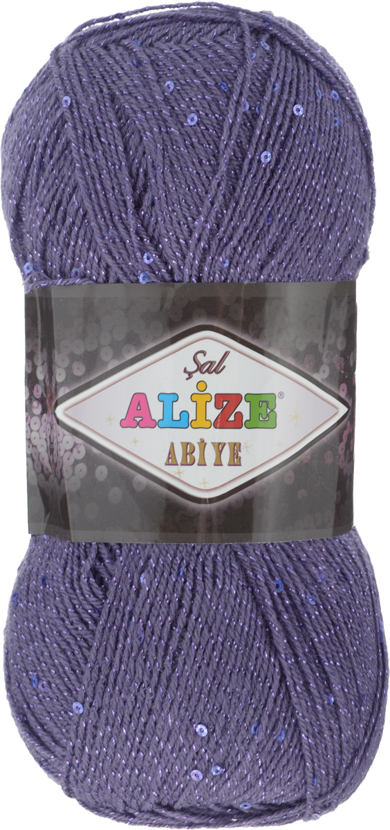 Пряжа для вязания Alize Sal Abiye, цвет: темно-фиолетовый (84), 410 м, 100 г, 5 шт372113_84 Пряжа для вязания Alize Sal Abiye, цвет: темно-фиолетовый (84), 410 м, 100 г, 5 шт372113_84Пряжа Alize Sal Abiye - это фантазийная акриловая пряжа с добавлением в тон нити пайеток и металлика. Такая нарядная пряжа подходит для вязания элегантных вечерних нарядов, сумочек, кошельков, украшений и прочего. Рекомендованный размер спиц: № 2-4 мм, Рекомендованный размер крючка: № 1-4 мм. Состав: 80% акрил, 10% полиэстер, 5% пайетки, 5% металлизированная нить.