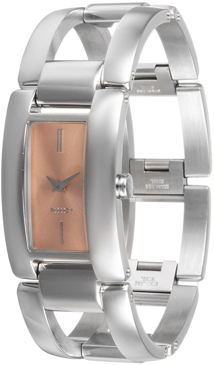 Часы женские наручные JOOP!, цвет: серебристый. JP100342F01JP100342F01 Часы женские наручные JOOP!, цвет: серебристый. JP100342F01JP100342F01Элегантные наручные часы JOOP! произведены опытными специалистами из материалов самого высокого качества на базе новейших технологий. Они оснащены точным кварцевым механизмом. Водонепроницаемый корпус, выполненный из нержавеющей стали, защищен минеральным стеклом. Циферблат прямоугольной формы оснащен отметками, а также имеет две стрелки - часовую и минутную. Браслет, изготовленный из нержавеющей стали, имеет удобную застежку и оснащен 2 съемными звеньями, благодаря которым, браслет можно регулировать под нужный обхват запястья. Часы укомплектованы в фирменный футляр с названием бренда. Стильные часы подчеркнут изящество женской руки и отменное чувство стиля их обладательницы. Минимальный обхват запястья: 14 см.