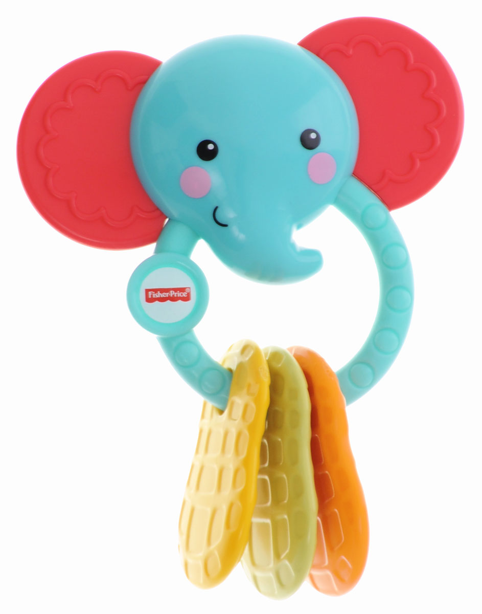 Fisher Price Погремушка Слоник CGR89DRC00_CGR89 Fisher Price Погремушка Слоник CGR89DRC00_CGR89Погремушка Fisher Price Слоник понравится вашему малышу и не позволит ему скучать. Выполнена из яркого безопасного пластика в виде веселого слоника. На игрушку нанизаны три элемента с рельефными поверхностями. При тряске они ударяются друг об друга, развлекая кроху. Погремушка снабжена удобной ручкой, благодаря которой малышу будет удобно игрушку держать, трясти и перекладывать из одной руки в другую. Погремушка Fisher Price Слоник поможет ребенку развить цветовое и звуковое восприятия, мелкую моторику рук и координацию движений.