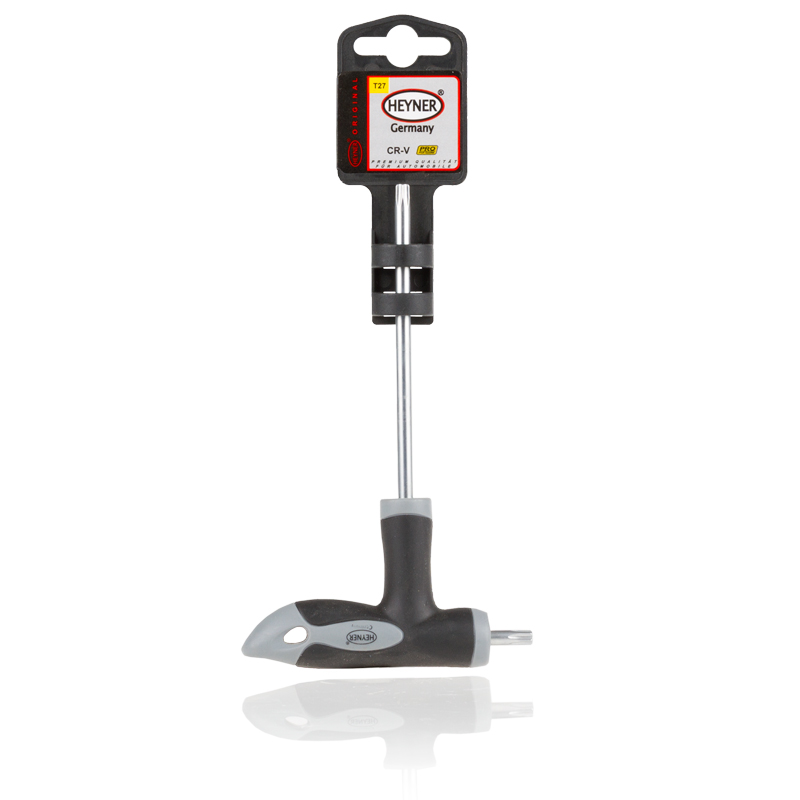 Отвертка двусторонняя Heyner Torx, T27/100x16 мм354270 Отвертка двусторонняя Heyner Torx, T27/100x16 мм354270Отвертка двусторонняя TORX T27/100x16 мм PRO, L образная эргономичная рукоятка, хром-ванадиевая сталь.