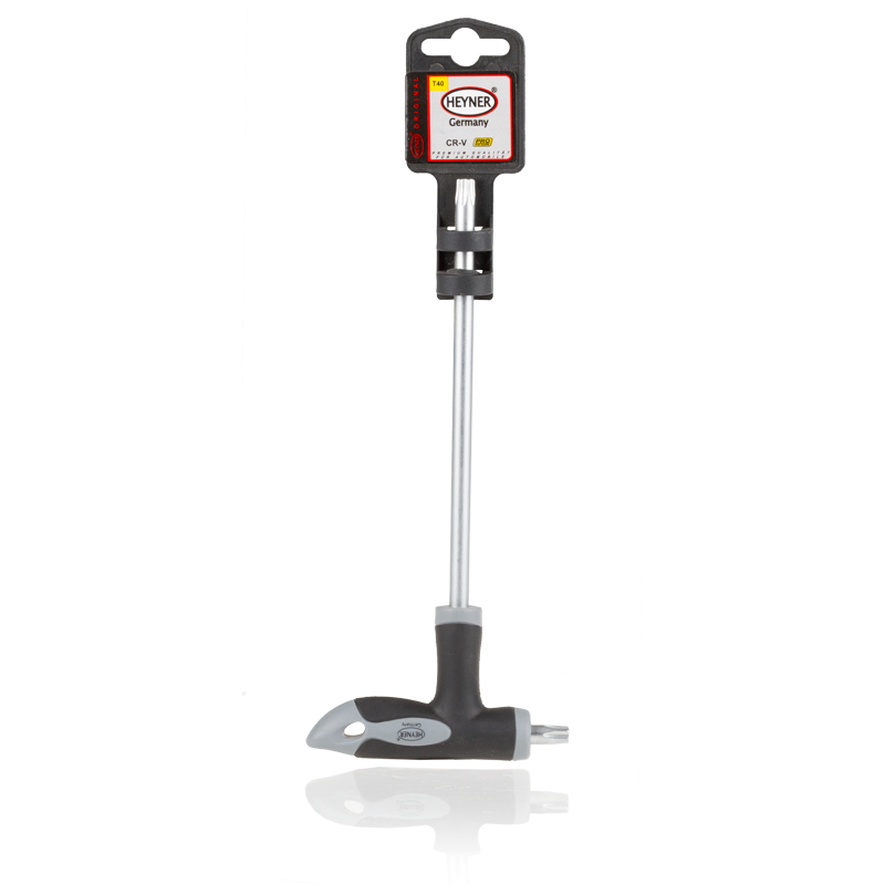 Отвертка двусторонняя Heyner Torx, T40/150x16 мм354400 Отвертка двусторонняя Heyner Torx, T40/150x16 мм354400Отвертка двусторонняя TORX T40/150x16 мм PRO, L образная эргономичная рукоятка, хром-ванадиевая сталь.