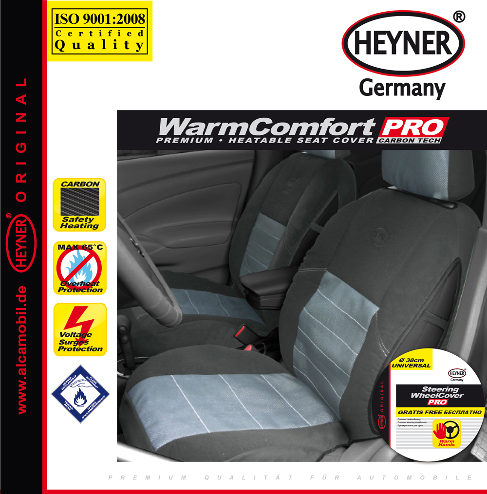 Чехол автомобильный Heyner Карбон, с подогревом, цвет: серый, 12V505700 Чехол автомобильный Heyner Карбон, с подогревом, цвет: серый, 12V505700Чехол автомобильный Heyner Карбон предназначен для сиденья водителя. Чехол выполнен из прочного материала и снабжен большой поверхностью подогрева. Три режима подогрева обеспечивают комфорт во время эксплуатации. Нагревательные элементы устойчивы к поломке. Чехол снабжен кабелем для подключения к прикуривателю. Защита от перегрева гарантирует долгий срок службы. Длина кабеля: 140 см. Напряжение: 12V.