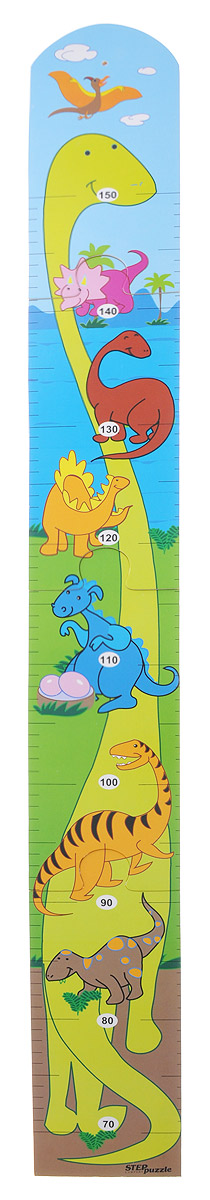 Step Puzzle Ростомер-пазл Динозавры89015_динозавры Step Puzzle Ростомер-пазл Динозавры89015_динозаврыРостомер-пазл Step Puzzle Динозавры - это деревянный пазл для измерения роста детей. Состоит из 4 деталей. Ростомер-пазл с забавными динозавриками способствует развитию малыша (яркие картинки и занимательная сборка пазла), помогает наблюдать за ростом ребенка (простой и эффективный способ наблюдения), служит отличным украшением детской. Особенности: идеальная сцепка, экологически чистый материал, гладкие детали.