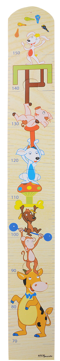 Step Puzzle Ростомер-пазл Цирк89015_цирк Step Puzzle Ростомер-пазл Цирк89015_циркРостомер-пазл Step Puzzle Цирк - это деревянный пазл для измерения роста детей. Состоит из 4 деталей. Ростомер-пазл с забавными зверюшками способствует развитию малыша (яркие картинки и занимательная сборка пазла), помогает наблюдать за ростом ребенка (простой и эффективный способ наблюдения), служит отличным украшением детской. Особенности: идеальная сцепка, экологически чистый материал, гладкие детали.