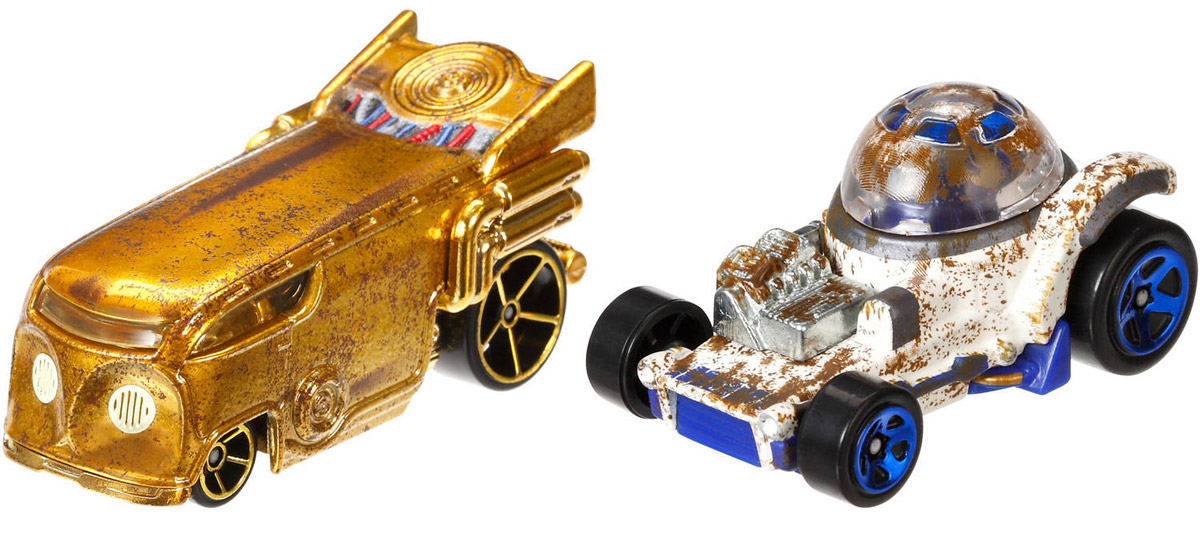 Hot Wheels Star Wars Набор машинок R2-D2 и C-3POCGX02_DTB00 Hot Wheels Star Wars Набор машинок R2-D2 и C-3POCGX02_DTB00Машинки Hot Wheels R2-D2 и C-3PO непременно приведут в восторг вашего малыша. Игрушки изготовлены из высококачественного пластика с элементами из металла в стиле любимых персонажей легендарной саги Звездные воины. Колесики машинок вращаются. Ваш ребенок будет часами играть с этими машинками, придумывая различные истории. Порадуйте его таким замечательным подарком.