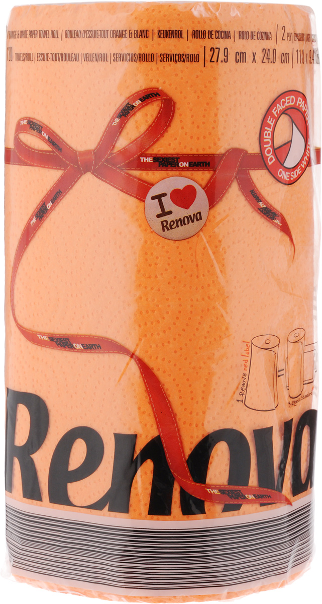 Полотенца бумажные Renova Red Label, двухслойные, цвет: оранжевый, 120 шт20893 Полотенца бумажные Renova Red Label, двухслойные, цвет: оранжевый, 120 шт20893Двухслойные бумажные полотенца Renova Red Label, выполненные из натуральной целлюлозы, помогут обеспечить порядок и привнесут оригинальность в интерьер вашей кухни. Они способны поглощать большое количество жидкости, при этом оставаясь прочными и не разрываясь. Бумажные полотенца Renova Red Label совмещают в себе дизайн и текстуру, создавая возвышенную эстетику. Количество рулонов: 1 шт. Количество слоев: 2. Количество листов в рулоне: 120 шт. Размер листа: 27,9 х 24 см.