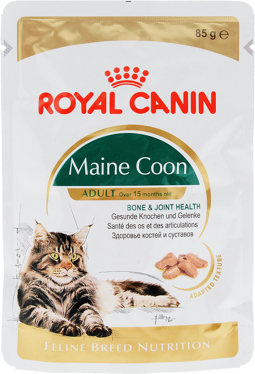 Консервы Royal Canin Maine Coon Adult , для кошек породы Мейн-кун в возрасте старше 15 месяцев, мелкие кусочки в соусе, 85 г60617 Консервы Royal Canin Maine Coon Adult , для кошек породы Мейн-кун в возрасте старше 15 месяцев, мелкие кусочки в соусе, 85 г60617Консервы Royal Canin Maine Coon Adult специально созданы для кошек породы Мейн-кун в возрасте старше 15 месяцев. Также подходят кошкам пород Сибирская и Норвежская лесная. Мейн-кун - вероятно, одна из самых древних пород кошек в Северной Америке. Первое упоминание о предках сегодняшних мейн-кунов было зафиксировано в штате Мейн в 1850-е годы. Несмотря на свой «дикий» вид, представители этой породы отличаются мягким характером. Природные мощь и величие. Величественные мейн-куны - одни из самых крупных кошек, внешний вид которых свидетельствует о необычайной силе и выносливости. Этим кошкам-великанам с массивными костями требуется особый уход, цель которого - обеспечить здоровье суставов. Крупное сердце - угроза здоровью. Несмотря на атлетическую внешность, мейн-кун подвержен определенным рискам, в частности гипертрофической кардиомиопатии. Забота о красоте шерсти. Шерсть мейн-куна - предмет особой заботы. Регулярное расчесывание и специально ...