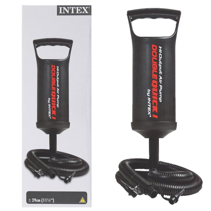 Насос ручной Intex 29см, цвет: черный. 68612533067 Насос ручной Intex 29см, цвет: черный. 68612533067Незатейливая вещь – насос, поможет вам накачать надувные игрушки, плавательные круги и даже небольшую лодку. Механизм прост: выбираете подходящую насадку, вставляете в изделие и начинаете качать. Данные насосы достаточно надежны, так как их конструкция крайне проста. Есть корпус и поршень, ничего лишнего. С этим насосом, все в ваших руках! Насос ручной 29см