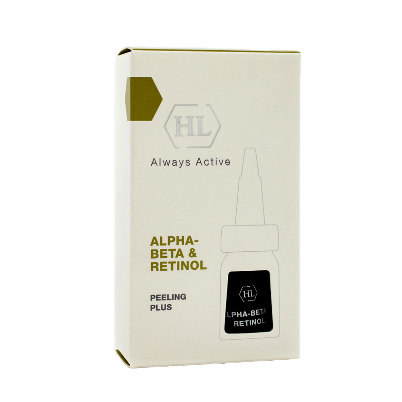 Holy Land Раствор для предпилинга Alpha-Beta and Retinol Peeling Plus -8 мл111169 Holy Land Раствор для предпилинга Alpha-Beta and Retinol Peeling Plus -8 мл111169Препарат предназначен для усиления эффекта любого из пилингов (Alpha Complex Rapid Exfoliator, Age Control Super-Lift и др. ).Назначение:Дополнительный предпилинг.Усиление эффекта любого из наносимых поверх пилингов.Самостоятельный пилинг для проблемной кожи с акне.Для локального применения при наличии глубоких болезненных воспалительных элементов у пациентов с акне.Активные компоненты: Мультифруктовый комплекс (из экстрактов яблок, сахарного тростника, черники, винограда, цитрусовых). Аскорбиновая, молочная, гликолевая и салициловая кислоты. Экстракт зеленого чая уменьшает раздражающий потенциал препарата, обладает антиоксидантным действием.
