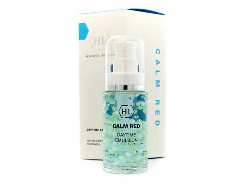 Holy Land Дневная эмульсия Calm Red Daytime Emulsion, 30 мл164598 Holy Land Дневная эмульсия Calm Red Daytime Emulsion, 30 мл164598Легкая увлажняющая эмульсия с витаминами и экстрактами лекарственных растений для использования в утренние часы. Эффективно уменьшает покраснения, предотвращает расширение сосудов. Используется для всех типов кожи. Действие:Сокращение расширенных капилляров.Выравнивание цвета кожи.Увлажнение эпидермиса, восстановление водно-липидной мантии.Арахидоновая, линолевая, линоленовая кислоты являются незаменимыми жирными кислотами, входят в состав кожных липидов.Витамин Е (токоферил ацетат) эффективный антиоксидант, замедляет процесс старения, разглаживает морщинки, улучшает эластичность, стимулирует регенерацию клеток; защищает кожу от ультрафиолетового излучения.Экстракты лекарственных растений (экстракт ромашки аптечной, экстракт эхинацеи, экстракт овса, экстракт листьев алоэ барбадосского, экстракт плодов сладкого миндаля, экстракт мальвы, экстракт корней розового имбиря, экстракт листьев окопника лекарственного, экстракт цветков календулы, экстракт яснотки белой). Бисаболол компонент...