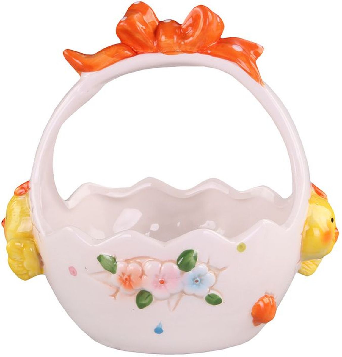 Корзинка с ручкой 17*14*17 см PATRICIAIM16-0000 Корзинка с ручкой 17*14*17 см PATRICIAIM16-0000Корзинка выполнена из керамики. В светлый праздник Пасхи,она станет украшением вашего стола.