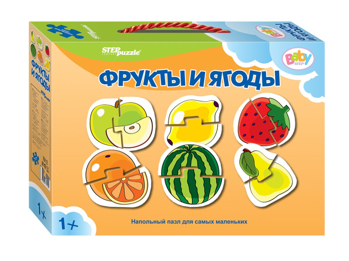 Step Puzzle Напольный пазл Мозаика Фрукты и ягоды70112 Step Puzzle Напольный пазл Мозаика Фрукты и ягоды70112Напольный пазл-увлекательная и познавательная игра для малышей. Развивают координацию общих движений, сенсорные навыки, внимание и ассоциативное мышление.