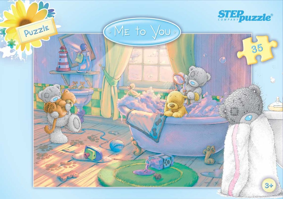 Step Puzzle Мозаика Me to You91118 Step Puzzle Мозаика Me to You91118Однажды маленькая девочка возле полуразрушенного дома нашла необычного плюшевого медвежонка. Его шерстка от зимних морозов стала серой, а нос посинел от холода. Девочка забрала себе мишку. Tatty Teddy стал ее самой любимой игрушкой. Теперь знаменитый серый мишка Tatty Teddy появился на наших пазлах. Соберите пазл и прикоснитесь к любимому серому медвежонку.