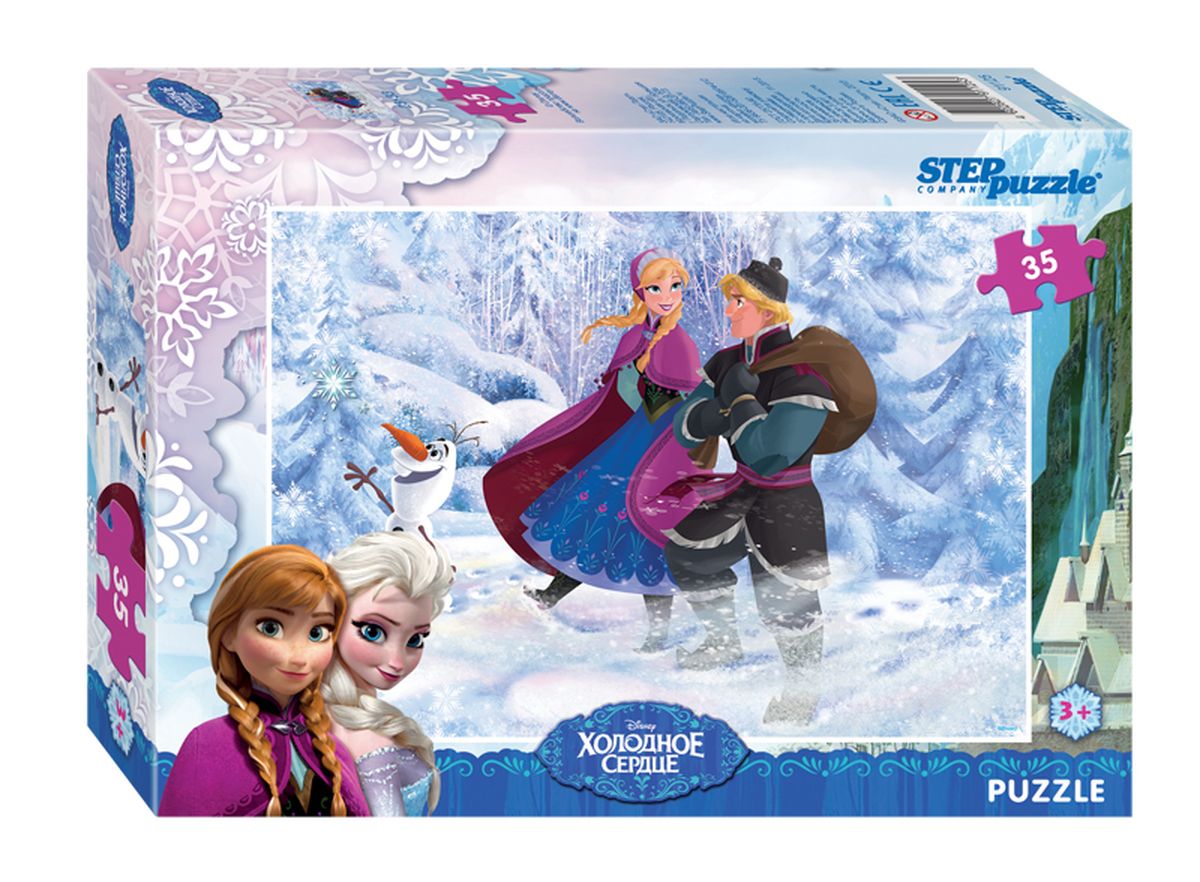 Step Puzzle Мозаика Холодное сердце91125 Step Puzzle Мозаика Холодное сердце91125Волшебный дар принцессы Эльзы погружает сказочное королевство Арендейл во власть вечной зимы. Снять ледяное проклятие может только ее родная сестра – принцесса Анна. Для этого она отправляется в горы, где скрывается Эльза. По пути Анна встречает отважного Кристоффера и его верного оленя Олафа. Вместе им предстоит пережить множество опасных приключений и невероятных встреч, чтобы спасти королевство.
