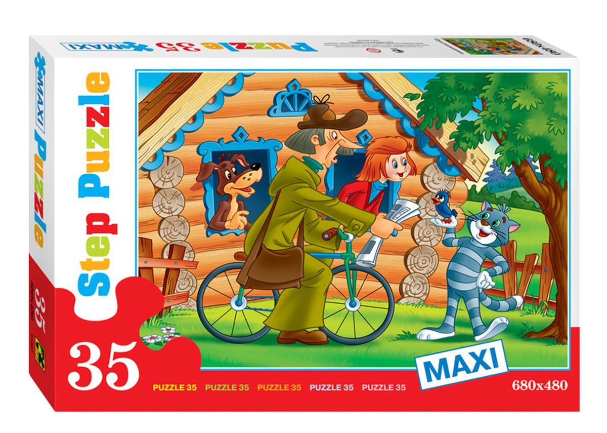 Step Puzzle Мозаика MAXI Простоквашино91307 Step Puzzle Мозаика MAXI Простоквашино91307Крупные пазлы отлично подходят для детей от 3х лет. Они удобные в манипулировании, эргономичны для детской руки, активно развивают мышление, внимание и память. Пазлы Компании Step Puzzle выполнены из высококачественного материала, не содержат токсичных материалов. Мы гарантируем высокое качество каждого пазла и точность подгонки.