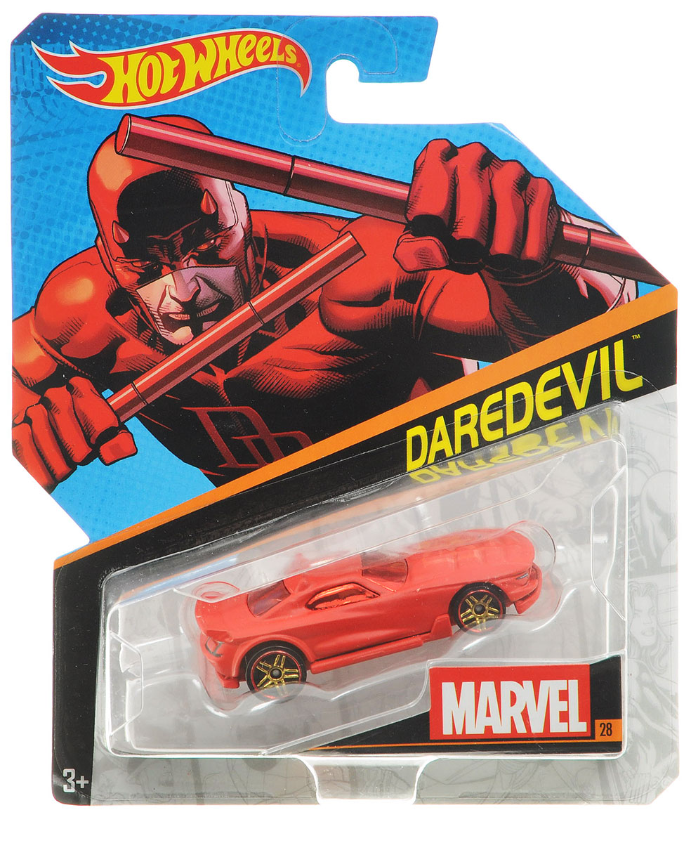 Hot Wheels Машинка DaredevilBDM71_DJJ47 Hot Wheels Машинка DaredevilBDM71_DJJ47Машинка Hot Wheels Daredevil непременно приведет в восторг вашего малыша. Выполнена в традиционном для героя комиксов Marvel цвете - красном. Играя с машинкой, ребенок сможет развить фантазию и воображение, придумывая новые игровые сюжеты. Порадуйте его таким замечательным подарком.