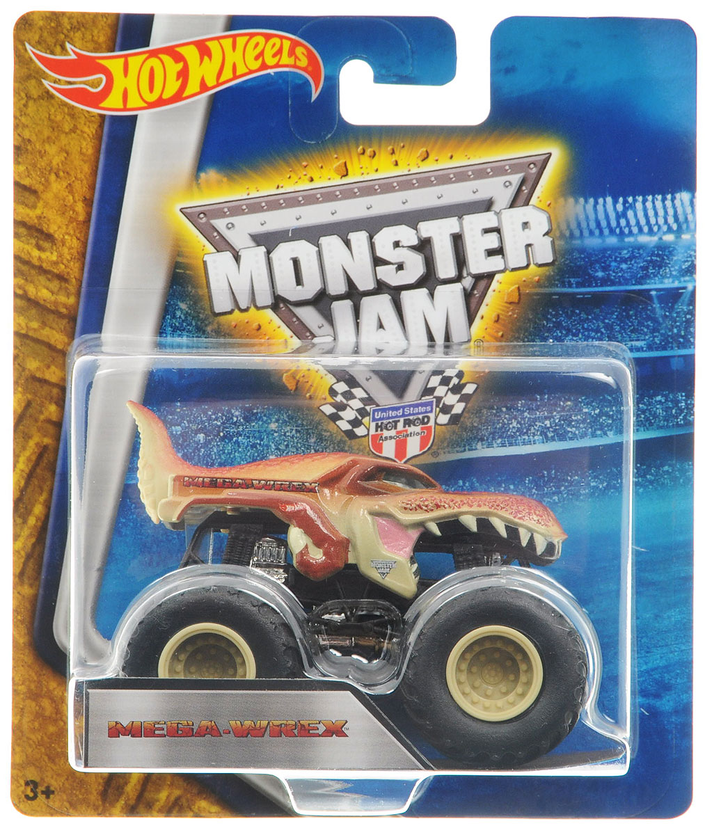 Hot Wheels Monster Jam Машинка Mega-WrexBHP37_DRR64 Hot Wheels Monster Jam Машинка Mega-WrexBHP37_DRR64Машинка Hot Wheels Monster Jam. Mega-Wrex - это знаменитая модель легендарного автомобиля с большими колесами в масштабе 1:64. Литой корпус, сверкающая кабина, внушительный вид. Внедорожник с неповторимым тюнингом оценят как дети, так и взрослые! Детали игрушки выполнены из высококачественных материалов и абсолютно безопасны для детей. Порадуйте своего малыша таким замечательным подарком!