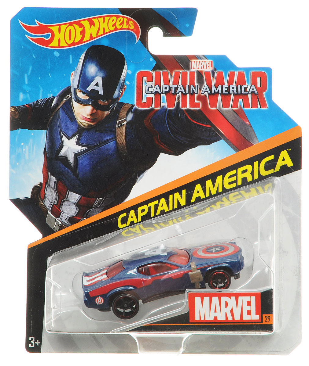 Hot Wheels Avengers Машинка Captain AmericaBDM71_DJJ57 Hot Wheels Avengers Машинка Captain AmericaBDM71_DJJ57Машинка Hot Wheels Captain America непременно приведет в восторг вашего малыша. Игрушка изготовлена из высококачественного пластика с элементами металла в стиле одного из персонажей комиксов Marvel - капитана Америки. Колесики машинки вращаются. Ваш ребенок будет часами играть с этой машинкой, придумывая различные истории. Порадуйте его таким замечательным подарком.