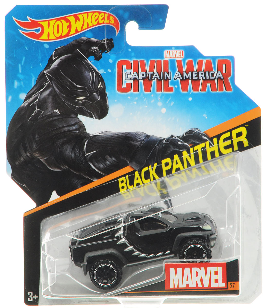 Hot Wheels Avengers Машинка Black PantherBDM71_DKH23 Hot Wheels Avengers Машинка Black PantherBDM71_DKH23Машинка Hot Wheels Black Panther обязательно привлечет внимание вашего малыша. Игрушка изготовлена из высококачественного пластика с элементами металла в стиле Черной пантеры - вымышленного персонажа, супергероя комиксов издательства Marvel. Колесики машинки вращаются. Ваш ребенок будет часами играть с этой машинкой, придумывая различные истории. Порадуйте его таким замечательным подарком!