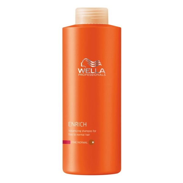 Wella Питательный шампунь Enrich Line для объема нормальных и тонких волос, 1000 мл118099 Wella Питательный шампунь Enrich Line для объема нормальных и тонких волос, 1000 мл118099Питательный шампунь от Wella придаст объем нормальным и тонким волосам. Экстракт шелка, входящий в состав, сделает волосы удивительно мягкими. Шампунь обеспечивает волосам оптимальный уход, свежесть, силу, объем, упругость. Данное средство буквально оживляет ослабленные волосы.
