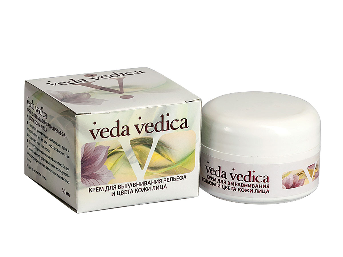 Veda Vedica Крем для выравнивания рельефа и цвета кожи лица, 50 мл8906015080988 Veda Vedica Крем для выравнивания рельефа и цвета кожи лица, 50 мл8906015080988Композиция натуральных растительных масел и экстрактов, специально созданная для восстановления поврежденных и огрубевших участков кожи лица. Эффективно разглаживает кожу, уменьшает поверхностные дефекты и пигментные пятна. Обладает легкой текстурой. Для любого типа кожи.