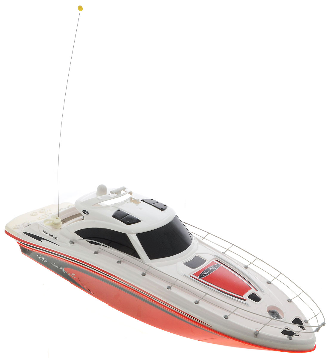 New Bright Катер на радиоуправлении Sea Ray цвет белый красный7185 New Bright Катер на радиоуправлении Sea Ray цвет белый красный7185Что может порадовать мальчика больше, чем новая, оригинальная и функциональная радиоуправляемая техника? Пожалуй, с этим видом игрушек трудно конкурировать. Они действительно удивительные, красивые и дарят ребенку ощущение радости, скорости и динамики. Катер на радиоуправлении New Bright Sea Ray поразит своей скоростью и маневренностью и доставит много приятных минут, которые вы сможете провести рядом с вашим юным любителем радиоуправляемых моделей. Катеру найдется место и в ванной и во время отдыха на пляже. Обладая стремительными изгибами корпуса и полнофункциональным управлением, модели будут подвластны любые водоемы! Это настолько захватывает, что ваш ребенок попросту забудет о том, что это всего лишь игрушка!