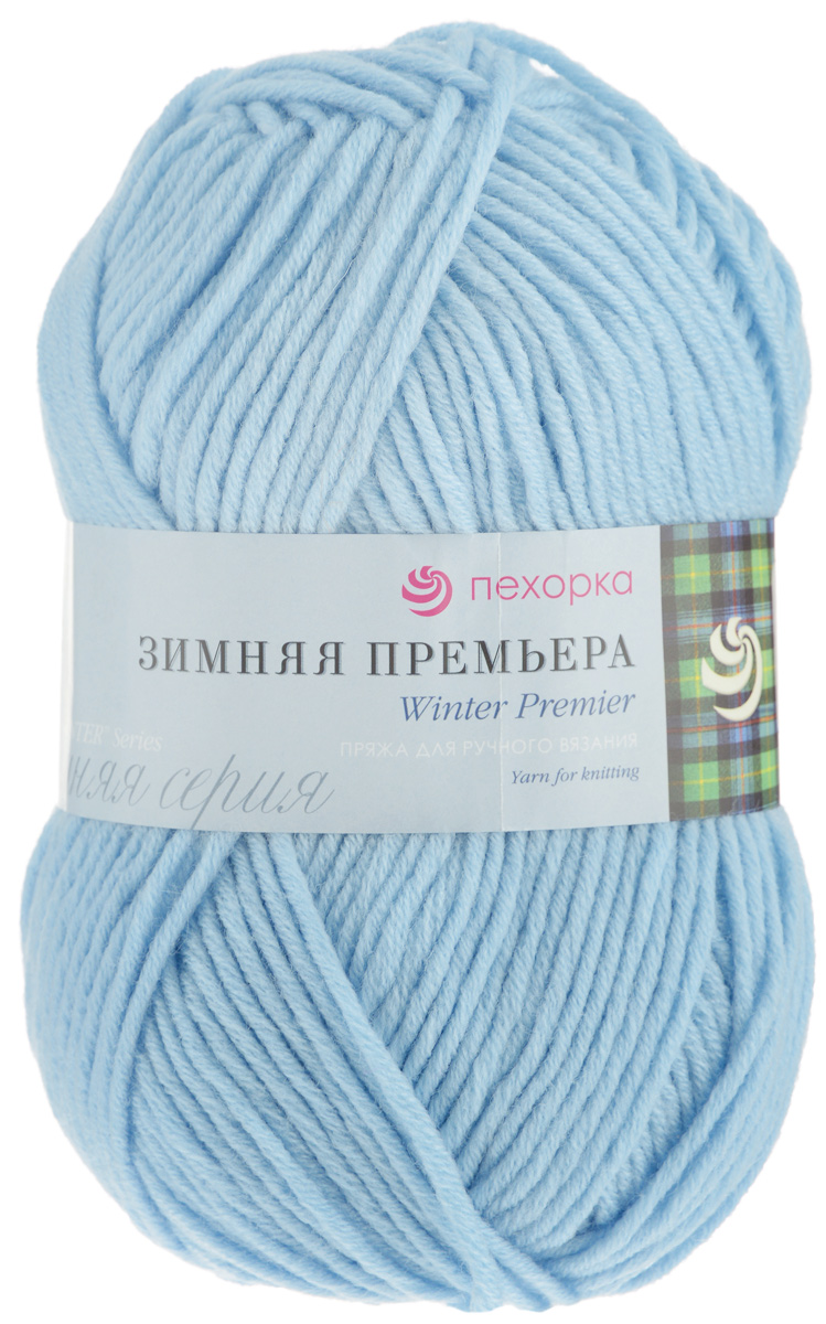 Пряжа для вязания Пехорка Зимняя премьера, цвет: голубой (05), 150 м, 100 г, 10 шт484520_05-Голубой Пряжа для вязания Пехорка Зимняя премьера, цвет: голубой (05), 150 м, 100 г, 10 шт484520_05-ГолубойПряжа для вязания Пехорка Зимняя премьера изготовлена из мериносовой шерсти и высокообъемного акрила. Пряжа очень толстая и объемная. Добавление специального акрила позволяет придать пряже объемность, а повышенная крутка придает эффектный вид полотну. Идеально подойдет для тех, кто хочет быстро и просто связать теплую и уютную вещь. Связанный трикотаж получается теплый, добротный, мягкий и красивый. С такой пряжей для ручного вязания вы сможете связать своими руками необычные и красивые вещи. Рекомендуются спицы №5. Комплектация: 10 мотков. Состав: 50% мериносовая шерсть, 50% акрил высокообъемный.