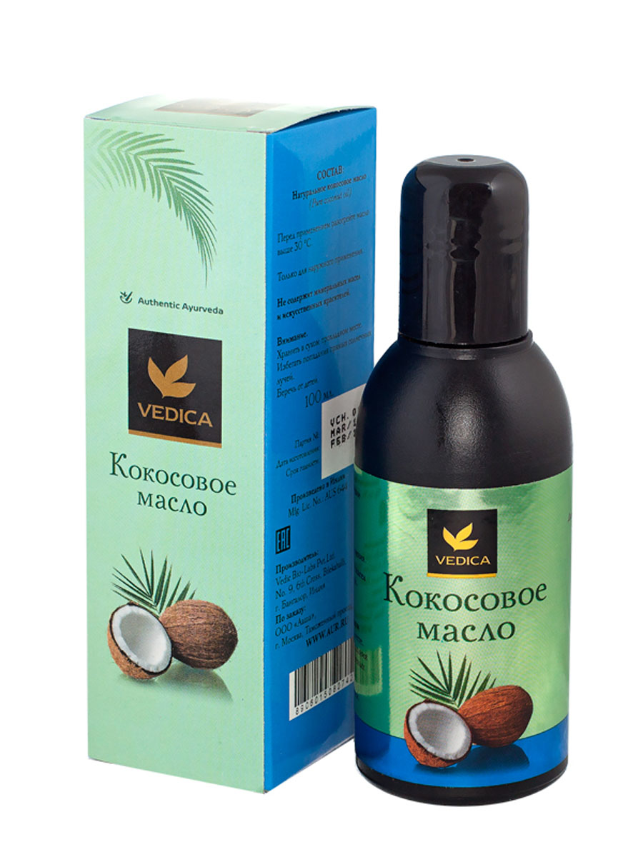 Vedica Натуральное кокосовое масло, 100 мл8906015080964 Vedica Натуральное кокосовое масло, 100 мл8906015080964Натуральное кокосовое масло предотвращает пересыхание кожи, смягчает огрубевшие участки. Устраняет угревую сыпь, следы мелких повреждений, дефекты кожи тела и лица. Способствует восстановлению структуры сухих ломких волос. Стимулирует регенерацию клеток кожи и эффективно защищает кожу от солнечных ожогов, формирует ровный красивый загар. Глубоко увлажняет и питает кожу головы и волосы. Подходит для любого типа кожи и волос, особенно для сухих.