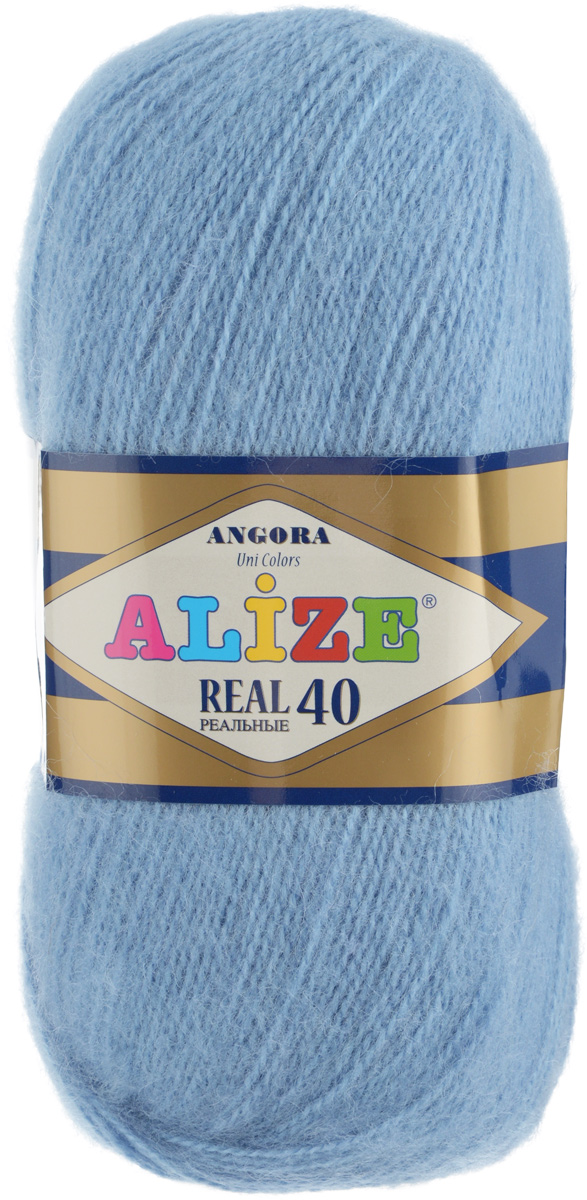 Пряжа для вязания Alize Angora Real, цвет: серо-голубой (342), 480 м, 100 г, 5 шт551390_342 Пряжа для вязания Alize Angora Real, цвет: серо-голубой (342), 480 м, 100 г, 5 шт551390_342Alize Angora Real - это ровная, тонкая и пушистая пряжа, изготовленная из 60% акрила и 40% шерсти. Нить не вытягивается, достаточно прочная и крепкая. Такая пряжа идеально подойдет для вязания зимних вещей (шарфов, жилетов, пуловеров) с различными ажурными узорами. Вещи, связанные из этой пряжи, хорошо и долго носятся, не линяют. Предназначена для ручного вязания спицами и крючком. Рекомендуемый размер спиц 2,5-5 мм и крючка 1-4 мм.