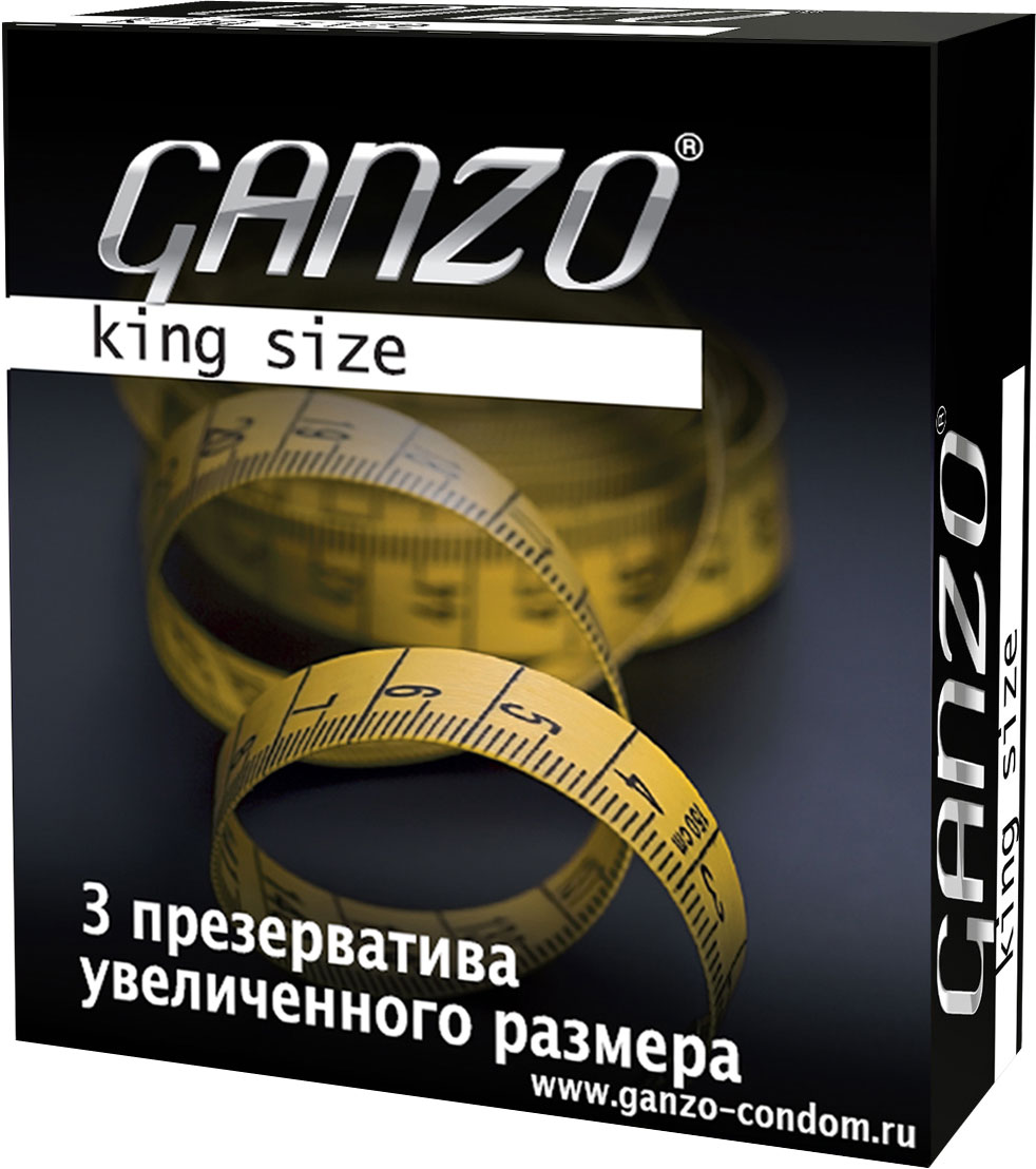 Ganzo Презервативы "King Size", увеличенного размера, 3 шт Ganzo Презервативы "King Size", увеличенного размера, 3 шт