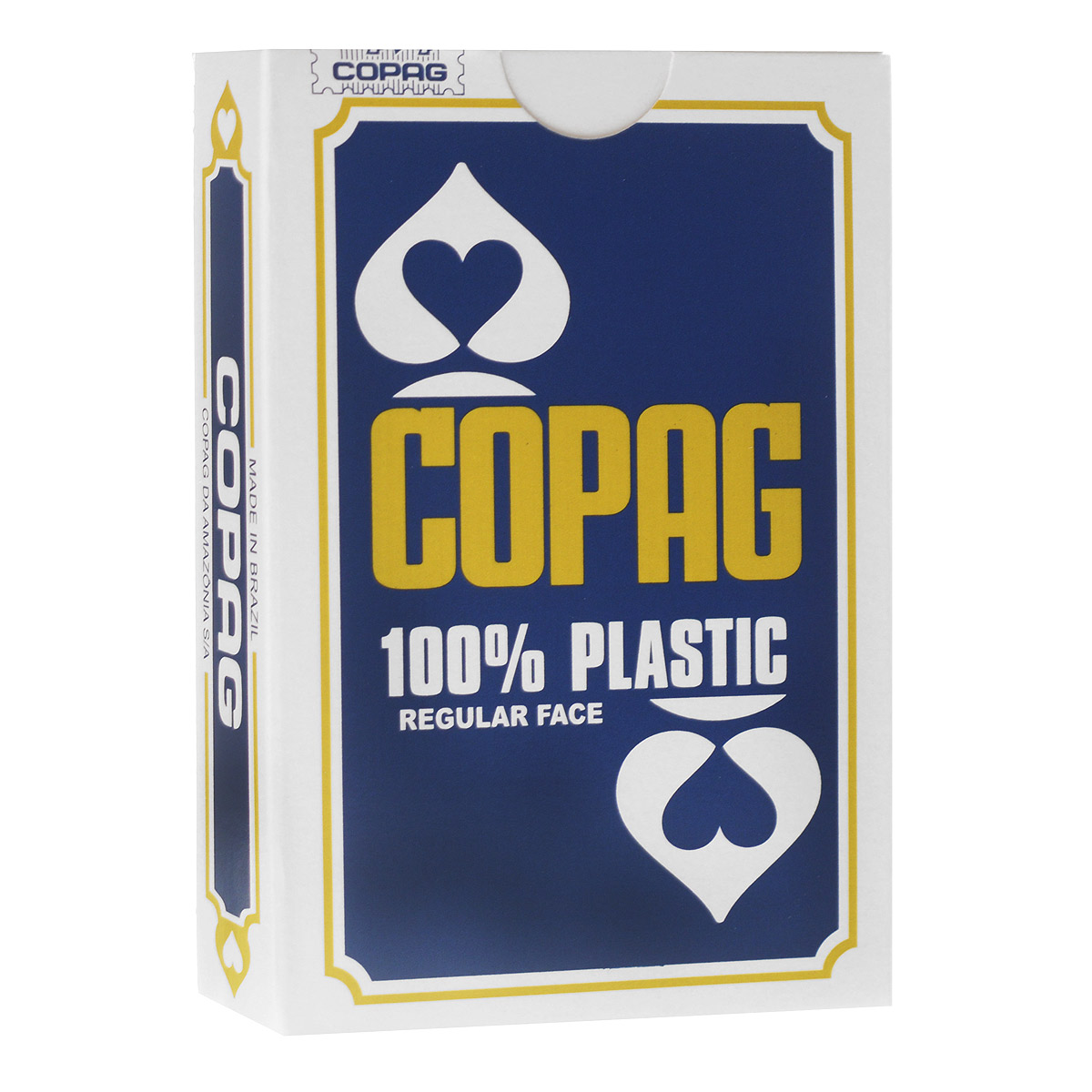 Карты игральные Copag Бридж, цвет: синий, 54 карты104005124 Карты игральные Copag Бридж, цвет: синий, 54 карты104005124Игральные карты Copag Бридж изготовлены из пластика, что сохранит карты от выцветания и изнашивания. По сравнению с классическими колодами, данная колода имеет специальную уменьшенную ширину (57 мм), что является стандартом для игры в бридж. Карты такого размера удобно держать в руках. Они имеют классический дизайн и стандартные индексы. Карты идеально подходят для фокусов, пасьянсов и карточных игр. Комплектация: 54 шт. Размер карты: 9 см х 5,7 см.