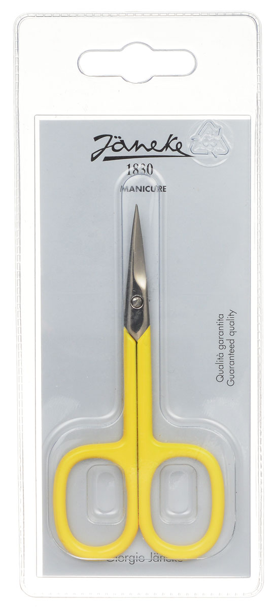 Janeke Ножницы маникюрные, закругленные, цвет: желтый. MP118C699429_желтый Janeke Ножницы маникюрные, закругленные, цвет: желтый. MP118C699429_желтыйМаникюрные ножницы Janeke изготовлены из высококачественного металла и предназначены как для домашнего использования, так и в области профессионального маникюра. Лезвия плотно сходятся, режут точно и с минимумом усилий. Товар сертифицирован.