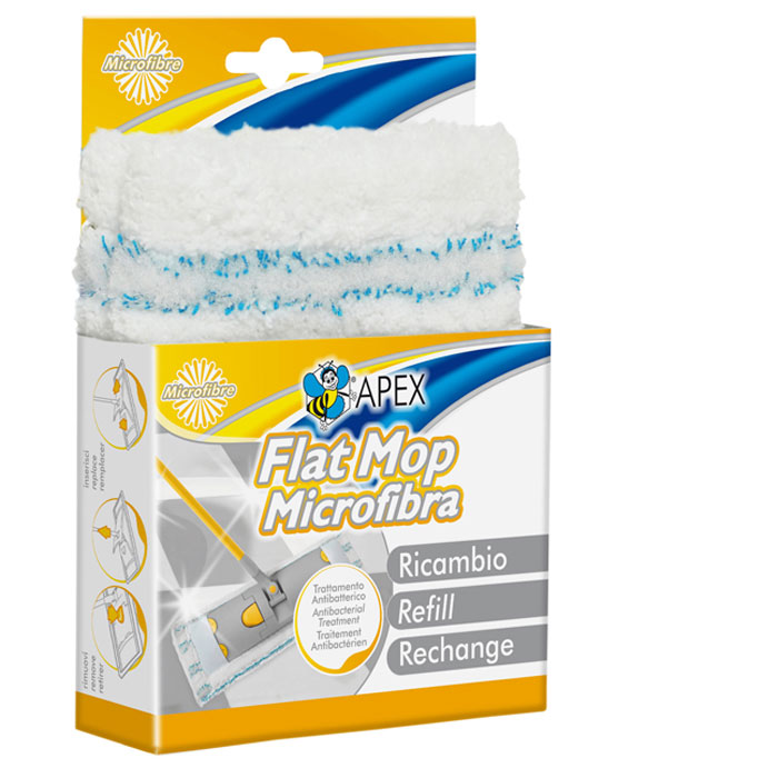 Сменная насадка Flat Mop для мытья полов. 10182-A10182-A Сменная насадка Flat Mop для мытья полов. 10182-A10182-AСменная насадка для мытья полов Flat Mop, изготовленная из микрофибры, предназначена для уборки в доме. Плоская антибактериальная насадка имеет тройное очищающее действие. Микрофибра отделяет и удаляет въевшуюся грязь. Антибактериальная обработка для предотвращения размножения микробов. Нейлон и терилен, благодаря электростатическому действию, собирают пыль и волоски с любого покрытия. Насадка идеально подходит для любого типа поверхностей, включая деревянный пол. Характеристики: Материал: 70% полиэстер, 30% полиамид. Размер насадки: 45 см х 16 см. Размер упаковки: 13 см х 18,5 см х 3,5 см. Производитель: Китай. Артикул: 10182-A.