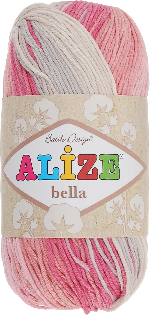 Пряжа для вязания Alize Bella Batik, цвет: малиновый, розовый, белый (5512), 180 м, 50 г, 5 шт364125_5512 Пряжа для вязания Alize Bella Batik, цвет: малиновый, розовый, белый (5512), 180 м, 50 г, 5 шт364125_5512Пряжа Alize Bella Batik подходит для ручного вязания детям и взрослым. Пряжа секционного крашения, мягкая и приятная на ощупь, хорошо лежит в полотне. Мягкая и красивая нить в процессе вязания превращается в оригинальный узор. Состав: 100% хлопок. Рекомендованные спицы 2-4 мм и крючок для вязания 1-3 мм. Комплектация: 5 мотков.