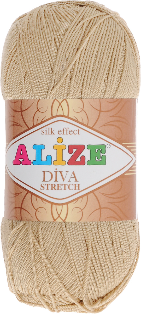 Пряжа для вязания Alize Diva Stretch, цвет: светло-коричневый (368), 400 м, 100 г, 5 шт367021_368 Пряжа для вязания Alize Diva Stretch, цвет: светло-коричневый (368), 400 м, 100 г, 5 шт367021_368Легкая пряжа Alize Diva Stretch изготовлена из микрофибры с добавлением ПБТ эластика. Пряжа не выгорает на солнце и не линяет. Готовые изделия из этой пряжи быстро сохнут, после намокания практически не деформируются. Эластичная пряжа Diva Stretch обладает поистине уникальными характеристиками. Она мягкая, тонкая и в то же время прочная, она легко ложится в приятное на ощупь, упругое, тянущееся, но сохраняющее свою форму полотно и отлично смотрится в узорах. Изделия, связанные из этой пряжи, прекрасно держат форму и не растягиваются. Пряжа стрейч. Готовое изделие из пряжи Alize Diva Stretch после первой стирки слегка садится. Поэтому перед тем, как начать работать с этой нитью, рекомендуется связать образец, постирать и высушить его, выяснить степень усадки и только потом, с учетом этих данных, делать расчет петель. Рекомендуемый размер спиц: № 2-3,5. Рекомендуемый размер крючка: № 1-3. Состав: 92% микрофибра (акрил), 8%...