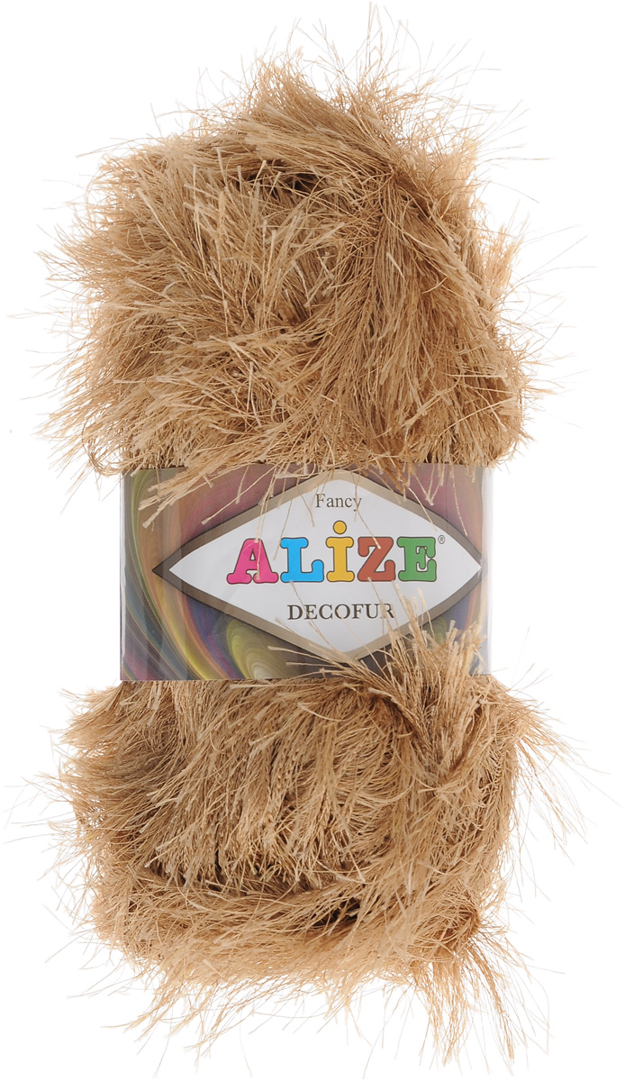 Пряжа для вязания Alize Decofur, цвет: карамельный (127), 110 м, 100 г, 5 шт364128_127 Пряжа для вязания Alize Decofur, цвет: карамельный (127), 110 м, 100 г, 5 шт364128_127Пряжа Alize Decofur изготовлена из высококачественного полиэстера. Пряжа - травка используется как для вязания самостоятельных пушистых изделий, так и для отделки. Это могут быть нарядные кофточки, куртки, накидки, шарфы, шапки, шали, предметы домашнего интерьера, игрушки и многое другое. Рекомендованные спицы для вязания: 6-8 мм. Рекомендованный крючок для вязания: 3-4 мм. Комплектация: 5 шт. Состав: 100% полиэстер.