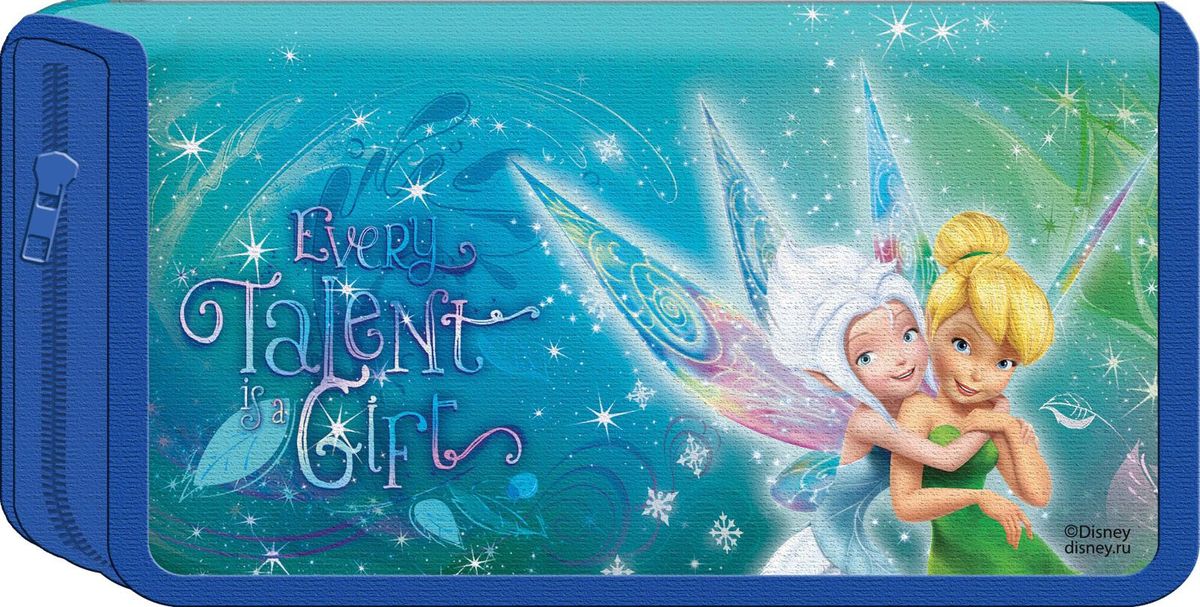 Disney Пенал Феи Magic29184 Disney Пенал Феи Magic29184Односекционный пенал от Disney Феи Magic с изображением очаровательных фей - это стильный и модный аксессуар для вашей малышки, ведь ходить в школу с таким стильным аксессуаром - одно удовольствие. В нем все школьные принадлежности будут в целости и сохранности. Внутри расположены специальные петельки из резинки, которые надежно фиксируют ручки и карандаши, маркеры и ластик, точилку и другие предметы. Пенал выполнен из ламинированного картона и полиэстера и закрывается на молнию. Аксессуар декорирован привлекательным принтом: ярким снаружи и ахроматическим внутри. С таким ярким пеналом от Disney Феи Magic вашей юной принцессе будет легко и просто в школьных делах.