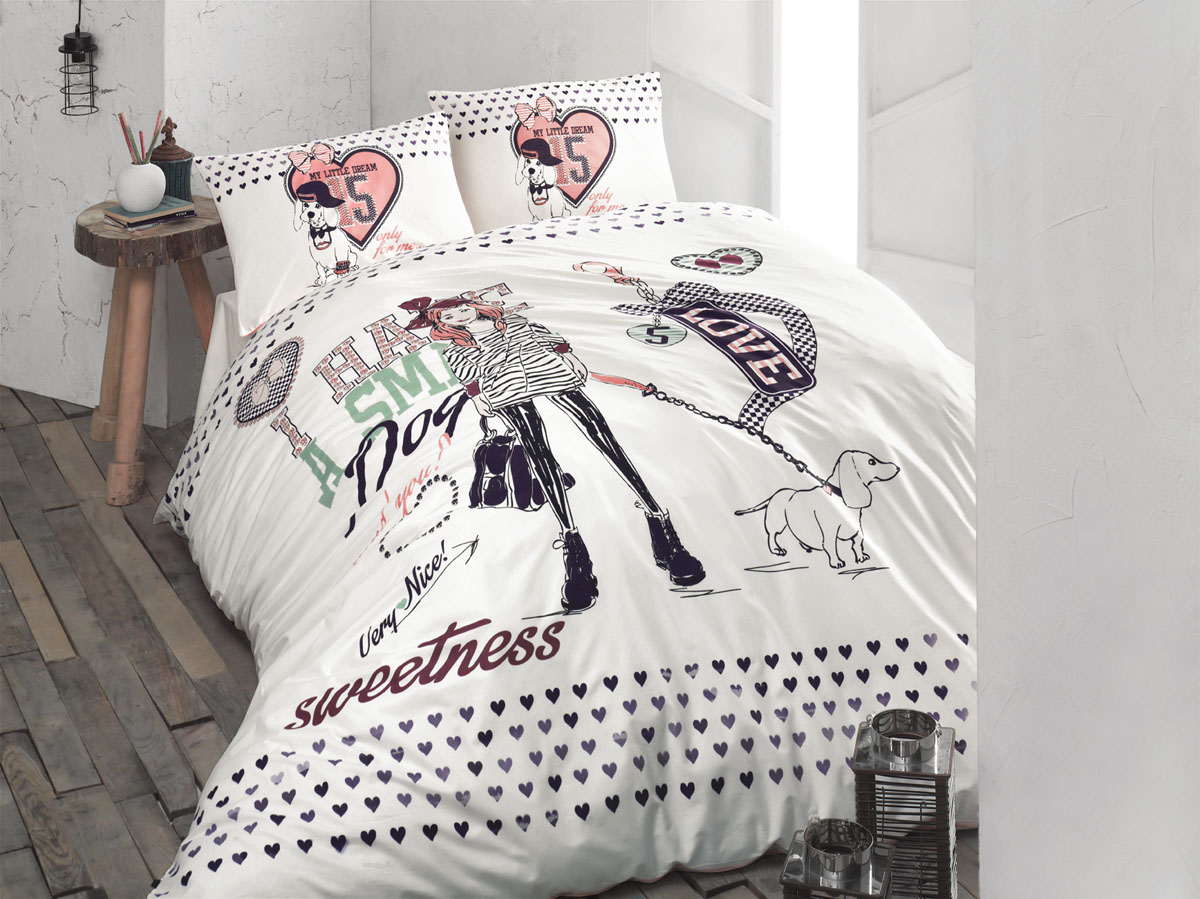 Комплект белья Issimo Home My Little Dream, 1,5-спальный, наволочки 50x70. 46404640 Комплект белья Issimo Home My Little Dream, 1,5-спальный, наволочки 50x70. 46404640Все белье Issimo – это образец качества. Ровные швы, качественный хлопок, четкие рисунки на тканях, которые не полиняют и не потеряют яркости долгое время – все это говорит о строгом отношении производителя к своей продукции. Белье сшито из ранфорса, материала, очень мягкого и приятного на ощупь. К тому же он обладает отличными гигроскопичными, антистатичными и гипоаллергенными свойствами. Ранфорс – это удивительный материал. Летом в таком постельном белье будет прохладно, а зимой оно, наоборот, хорошо сохранит тепло вашего тела.
