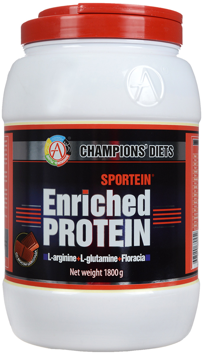 Протеин Академия-Т Sportein Enriched Protein, шоколад, 1,8 кг00000000035 Протеин Академия-Т Sportein Enriched Protein, шоколад, 1,8 кг00000000035Академия-Т Sportein Enriched Protein - инновационная анаболическая формула для наращивания сухой мышечной массы и ускоренного восстановления, содержащая качественный ультрафильтрационный сывороточный белок, с повышенным содержанием максимально биодоступных сывороточных пептидов, уникальный витаминно-минеральный премикс, растворимые пребиотические волокна Floracia, а также повышенное количество аргинина и алютамина. Академия-Т Sportein Enriched Protein разработан российскими учеными в результате трехлетних научных исследований, проведенных на кафедре Технологии продуктов детского, функционального и спортивного питания Московского государственного университета прикладной биотехнологии. Академия-Т Sportein Enriched Protein одобрен и сертифицирован Федеральной службой по надзору в сфере защиты прав потребителей и благополучия человека Министерством здравоохранения и социального развития РФ. Академия-Т Sportein Enriched Protein создает все необходимые...